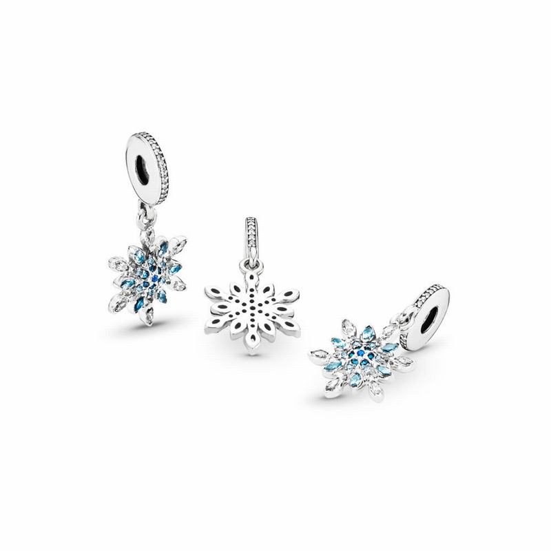 Pandora Australia Crystalized Snowflake Dangle Charm - Sterling Silver | MSFNRT234